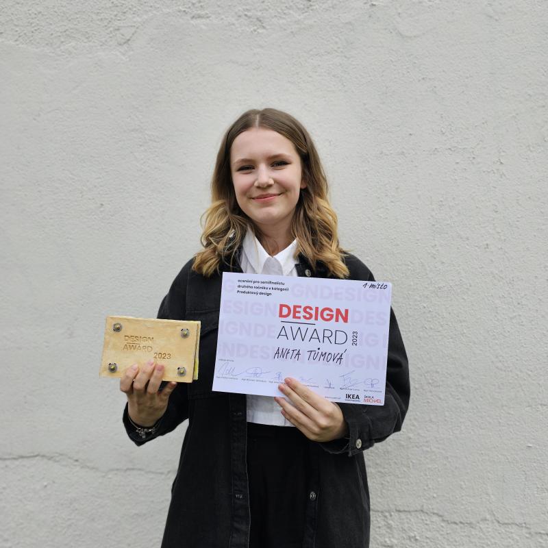 1. místo v soutěži Design Award 2023 pro Anetu Tůmovou