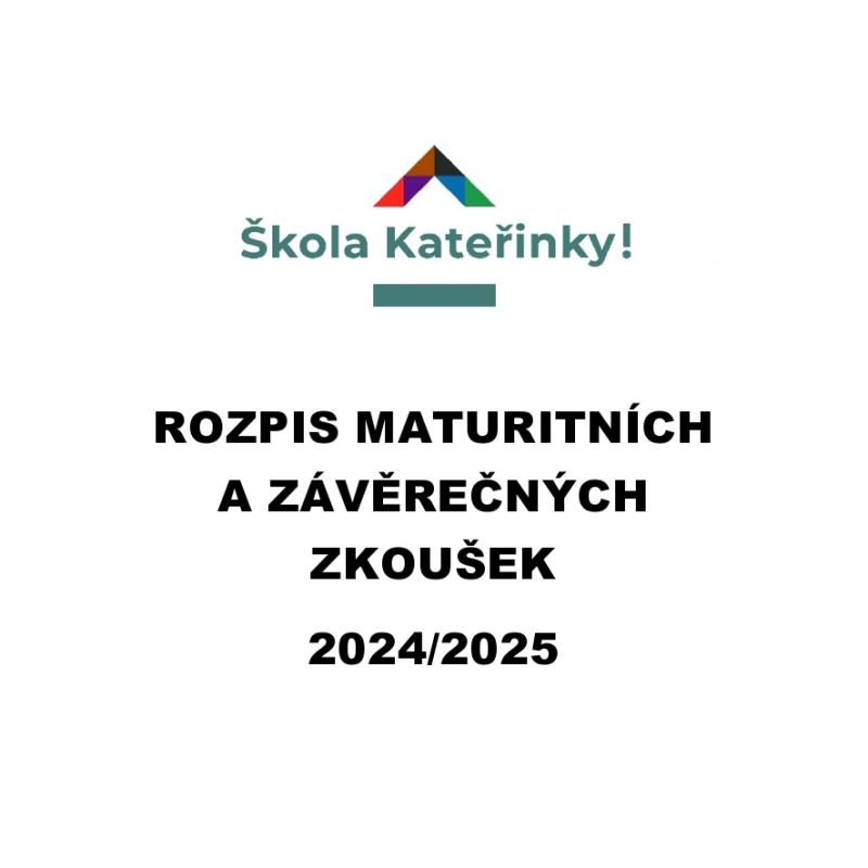 Rozpis maturitních a závěrečných zkoušek