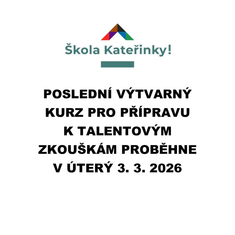 Poslední výtvarný kurz k talentovým zkouškám